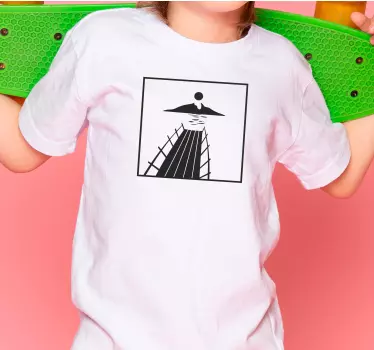 Camiseta niños atardecer sobre el muelle - TenVinilo