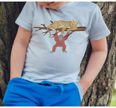 Camiseta niños aventura divertida de animales - TenVinilo