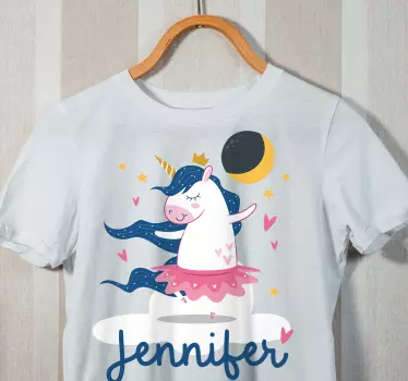 Camiseta niños bailarina unicornio linda - TenVinilo