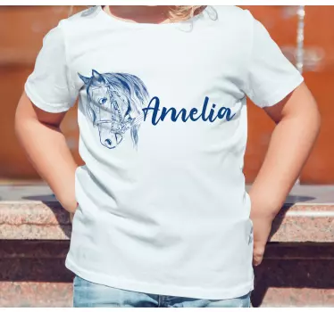 Camiseta niños Caballo personalizado - TenVinilo