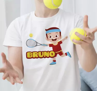 Camiseta niños campeón de tenis juguetón - TenVinilo