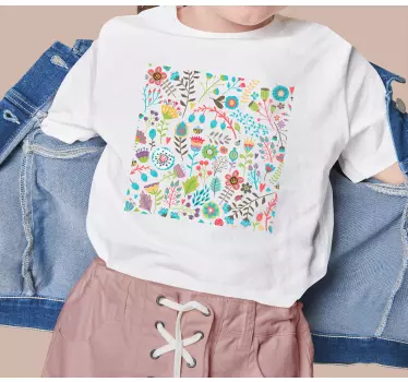 Camiseta niños delicia de estampado floral - TenVinilo