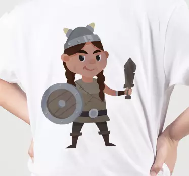 Camiseta niños Dibujo vikingo - TenVinilo
