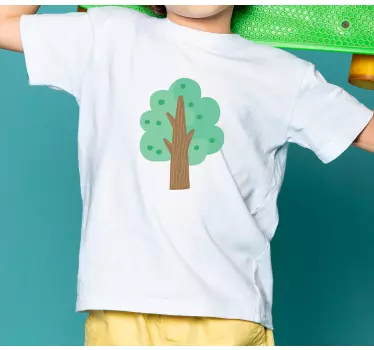 Camiseta niños diseño árbol verde - TenVinilo