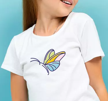Camiseta niños diseño de mariposas coloridas - TenVinilo