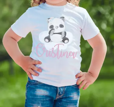 Camiseta niños diseño de panda lindo - TenVinilo