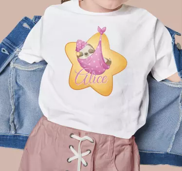 Camiseta niños diseño de perezoso relajante - TenVinilo
