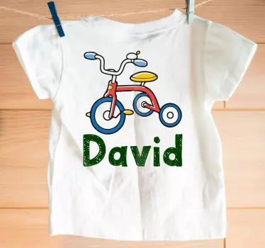 Camiseta niños diseño de triciclo colorido - TenVinilo
