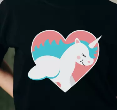 Camiseta niños encanto de corazón de unicornio - TenVinilo