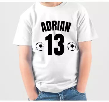 Camiseta niños Fútbol personalizado - TenVinilo