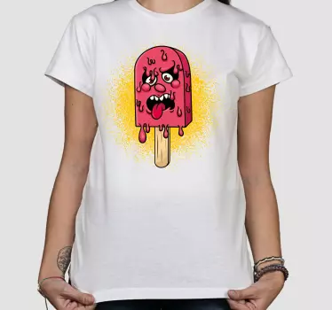 Camiseta niños goloso monstruo de helado - TenVinilo