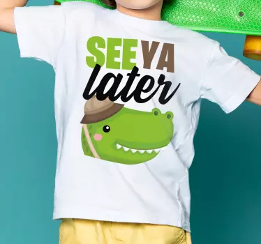 Camiseta niños hasta luego, cocodrilo - TenVinilo