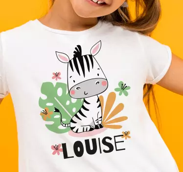 Camiseta niños Hermosa cebra para niños - TenVinilo