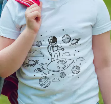 Camiseta niños Hombre en el lugar - TenVinilo
