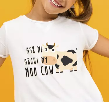Camiseta niños humor de vaca linda - TenVinilo