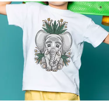 Camiseta niños ilustración de elefante lindo - TenVinilo