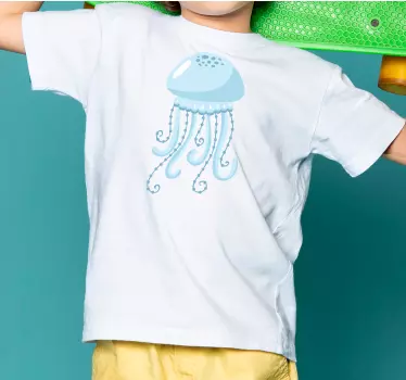 Camiseta niños ilustración de medusa linda - TenVinilo