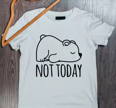 Camiseta niños ilustración de oso durmiendo - TenVinilo