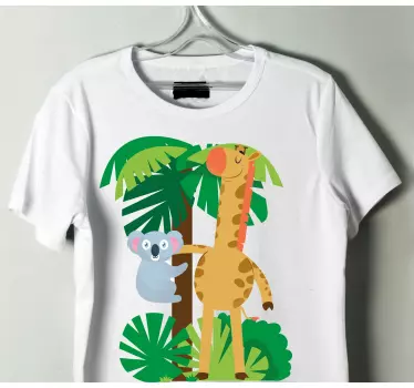 Camiseta niños Koalas abrazando a una jirafa - TenVinilo