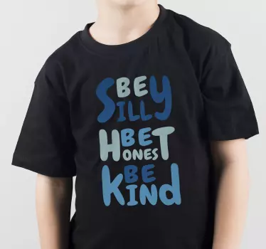 Camiseta niños mensaje sé amable - TenVinilo