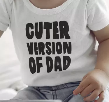 Camiseta niños papá en versión adorable - TenVinilo