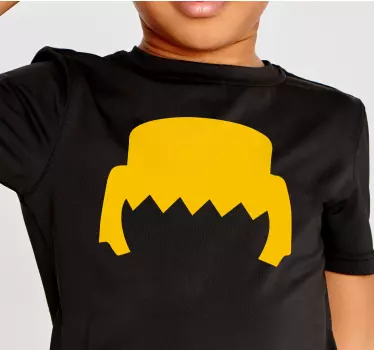 Camiseta niños pelo amarillo divertido - TenVinilo