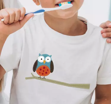 Camiseta niños personaje de búho lindo - TenVinilo