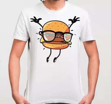 Camiseta niños personaje de hamburguesa feliz - TenVinilo