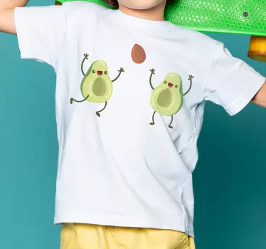 Camiseta niños personajes de aguacate saltarines - TenVinilo