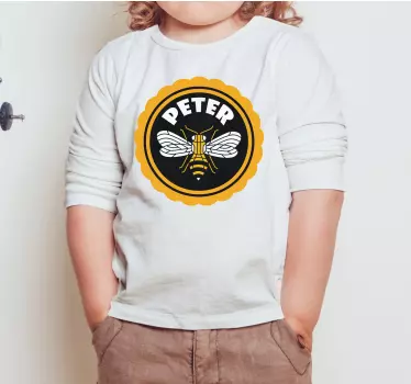 Camiseta niños personalización temática de abejas - TenVinilo