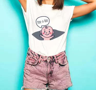 Camiseta niños sorpresa de bebé linda - TenVinilo