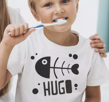 Camiseta niños tema de peces divertidos - TenVinilo