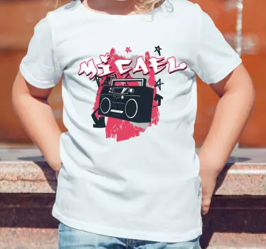 Camiseta niños vibe de retro boombox - TenVinilo