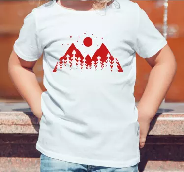 Camiseta niños vista escénica de montaña - TenVinilo
