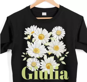 Camiseta personalizable gráfica floral personalizada - TenVinilo