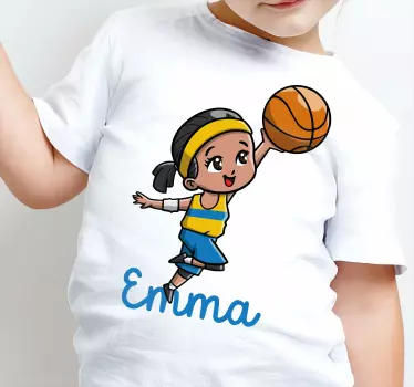 Camisetas personalizable Jugador de baloncesto chica - TenVinilo