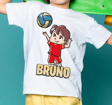 Camisetas personalizable Jugador de voleibol infantil - TenVinilo