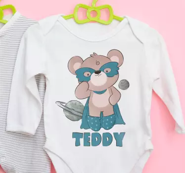 Camisetas personalizable Oso héroe - TenVinilo
