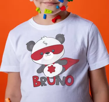 Camisetas personalizable Superpanda - TenVinilo