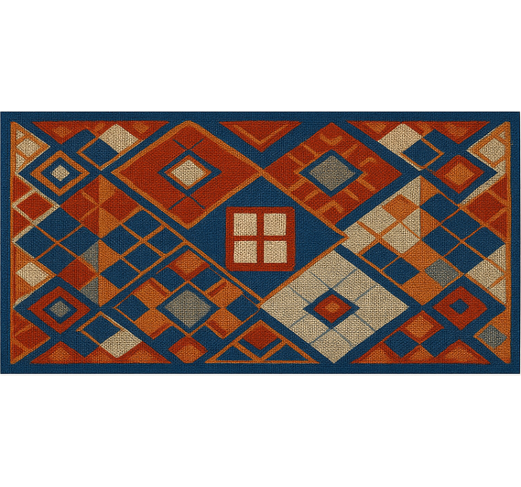 Alfombra de vinilo para cocina motivo geométrico diamante - TenVinilo