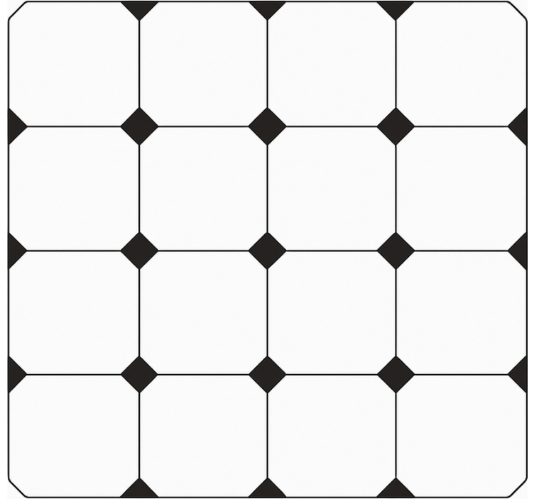 Alfombra de vinilo para cocina estampado de diamantes a cuadros - TenVinilo