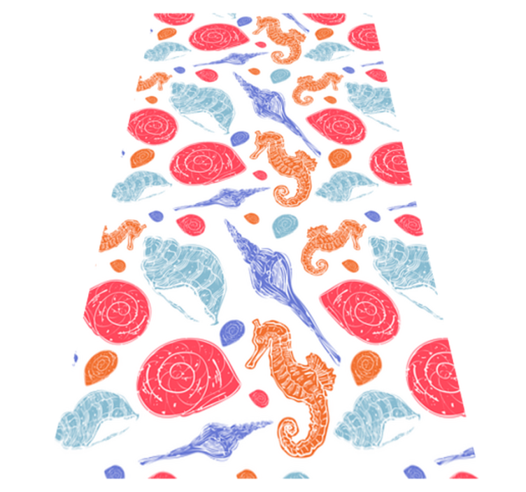 Alfombra vinílica animales azulejos submarinos - TenVinilo