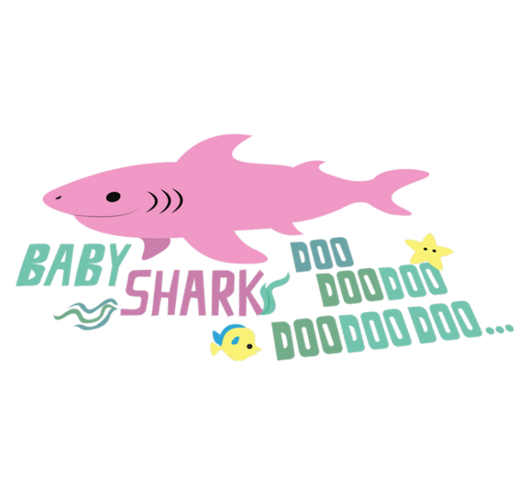 Alfombra vinílica animales canción baby shark - TenVinilo
