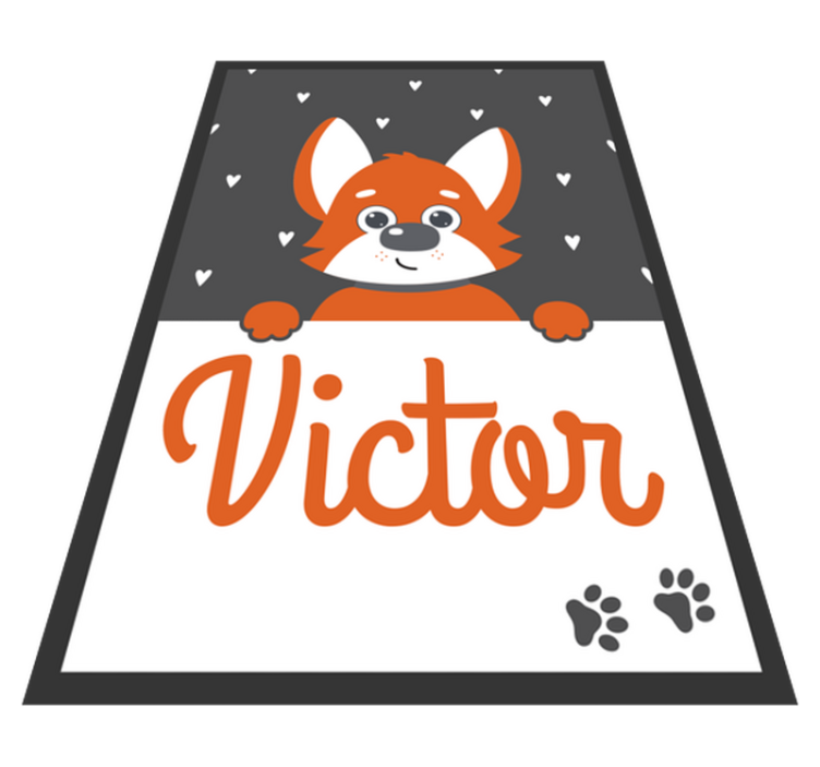 Alfombra vinílica animales cartel de perro personalizado - TenVinilo