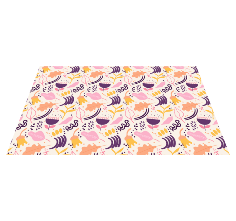 Alfombra vinílica flores inspiración floral viva - TenVinilo