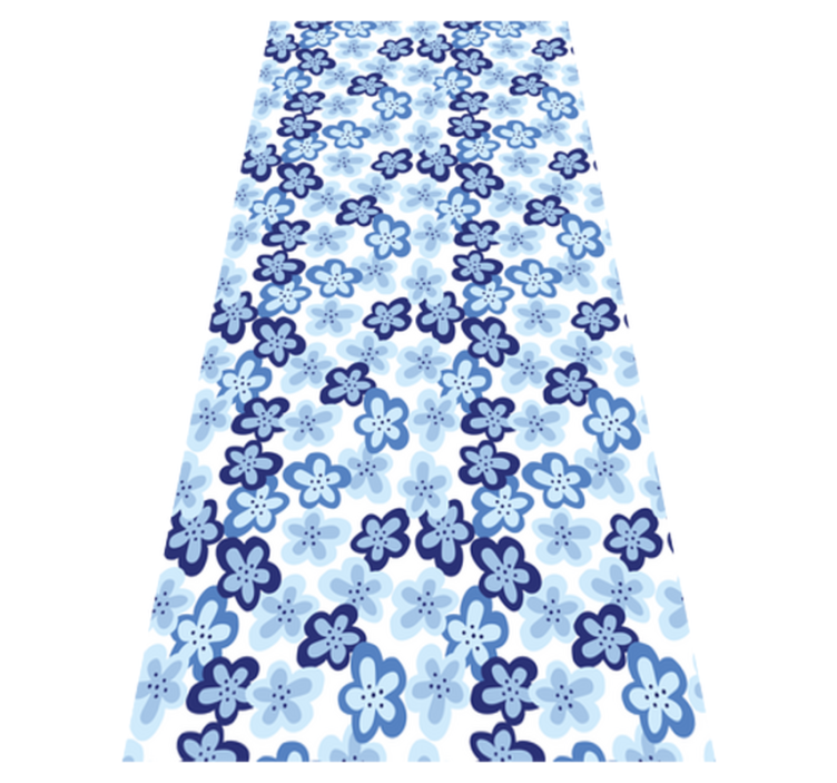 Alfombra vinílica flores patrón floral nórdico - TenVinilo