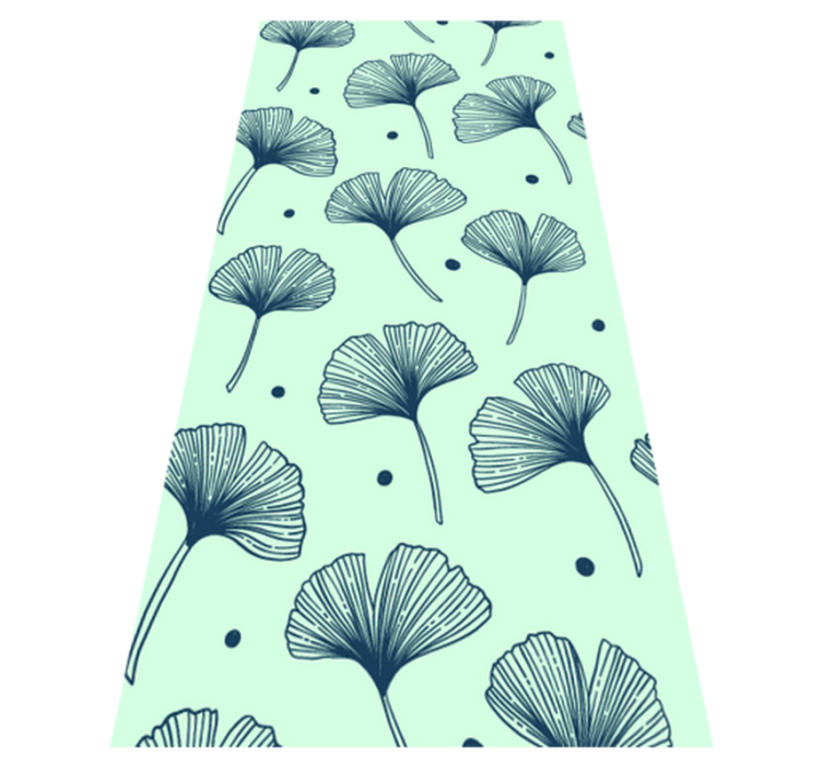 Alfombra de vinilo para cocina en color azul floral - TenVinilo