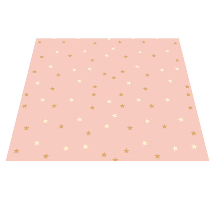 Alfombra vinílica de estrellas pequeñas doradas sobre rosa - TenVinilo