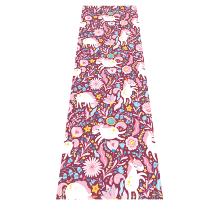 Alfombra vinílica dormitorio diseño de unicornio hermoso - TenVinilo