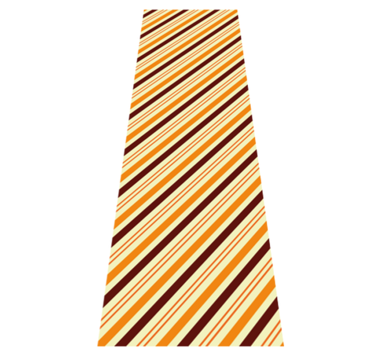 Alfombra vinílica dormitorio patrón retro naranja y marrón - TenVinilo